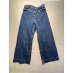 ALC Frank A.L.C. Women's Blue Denim Wide Leg Button Fly Crop Jeans Size 4 Photo 1