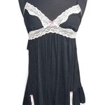 Victoria's Secret Victoria’s Secret Black Glitter Baby Doll Chemise Nightie Photo 0
