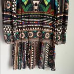 Farm Rio for Anthropologie Carlotta abstract patterned long-sleeve dress XS Photo 4