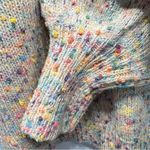 Multicolor Confetti Knit Oversized Balloon Sleeve Sweater Size Medium Mainstrip Photo 5