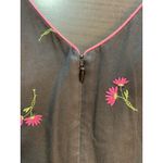 Amanda Smith Amanda‎ Smith Dress Women's 6 Black Pink Floral Flowers Embroidered Sleeveless Photo 13