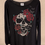 Vocal  Skull/Flowers Embellished Top Photo 0