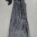 Mark & James Glittery Sequin Dress Womens M Black Silver Halter Tie Neck Mini Size M Photo 12
