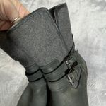 UGG  Boots Sz 8 Simmens Waterproof Black Leather Winter Ankle Sherpa Lined Winter Photo 10