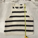 Massimo Dutti MAXIMUM DUTTI WOMENS BLOUSE MEDIUM Striped Crochet Tank Top Photo 2