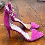 Vince Camuto  Size 7.5 Elegant Pink Suede Heeled Sandals Shoes Photo 0