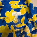 Susan Graver  Blue and Yellow Floral Swim Cover Up Photo 3