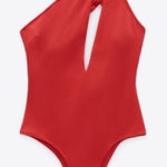 ZARA  Coral Cut Out One Piece
Swimsuit(Size Small) Photo 0