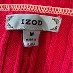 IZOD  Women's Medium Knit Cable Sweater Hot Pink Photo 3