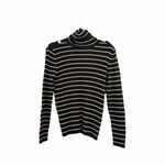 Ralph Lauren LAUREN Black Metallic Turtleneck Knit Sweater Sz M Photo 1