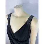 Carmen embellished black Gunmetal Beads Classic sleeveless dress size 10 Photo 6