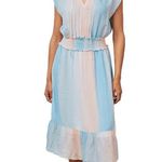Rails - Ashlyn Sunset Gradient Dress Linen Summer V Neck Ruffle Hem Photo 0