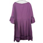 Eliza J NWT‎  Purple Fit Flare Bell Sleeve Stretch Dress Pockets Size 22W Photo 9