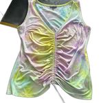 Wearever Tie Dyed Tunic Tank with Gathered Drawstring Front Size 1X EUC Photo 6
