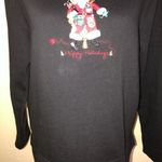 Bechamel Christmas Crazy Cats Santa Sweatshirt Black Size M Photo 3