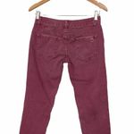 Free People Distressed Whiskers Pale Dark Pink Capris Sz 25 Photo 2