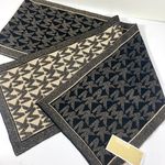 Michael Kors NWT Metallic Pindot Logo Scarf Gold Black Photo 4