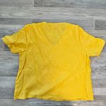 Flax  100% linen yellow short sleeve oversized top V-neck size medium C41 Photo 5