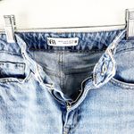 ZARA High Rise Ripped Distressed Ankle Split Fray Hem Jeans, Size 0 Photo 9
