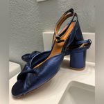 BY FAR Women's Metallic Blue Heels Size 8 Photo 3