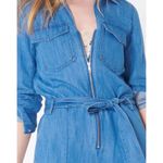 Veronica Beard Jeans Keenan Denim Belted One-Piece Romper Blue Women's Size XS Photo 2