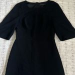 Black Halo  Black Half Sleeve Fit And Flare Dress Photo 3