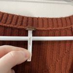 Free People Emmaline Mini Sweater Dress Cut Out Back in Burnt Orange Small Photo 4