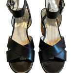 Michael Kors Ariel Mid Wedge Platform Leather Sandal Photo 5