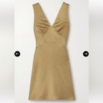 Victoria Beckham Printed Hammered Satin Star Mini Dress in Sandstone/Satsuma Red Photo 1