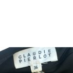 Claudie Pierlot Lace Sleeve Blouse Button Down Top Black Size 36 US 4 Photo 9