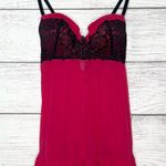 Gilligan & O’Malley Red & Black Lace Babydoll Chemise Sheer Lingerie Size Large Photo 9
