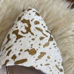 MATISSE berlin slides in gold spot mules calf hair slides White Size 7.5 Photo 7