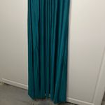 Faeriesty Teal Off the Shoulder High Slit Evening Gown Blue Photo 8