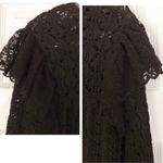 ZARA Pointelle Black ruffles top Photo 6