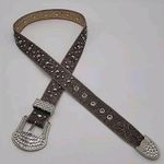 Kathy Van Zeeland  Rhinestone Studded Brown Belt Size Large Sparkle READ Photo 0
