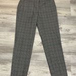 H&M Black, White & Red Dupplin Plaid Print Straight Leg Pants with Side Pockets Photo 0