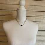 💸Double Banded Gold Necklace With Black Gemstone Photo 6