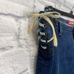 Zana Di Vintage Y2K  Flare Jeans Side Lace Up Tie Size 13 Stretch Dark Wash Low Photo 2