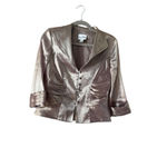 Joseph Ribkoff Women's Gold Shimmer Blazer Size 8 Photo 5