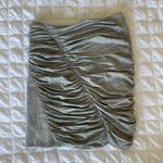 Rag and Bone  Gray Knit Ruched Mini Skirt Photo 0