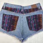 BDG  Urban Outfitters High Rise Dree Cheeky Jean Shorts- Tribal Design- Size 27 Photo 5
