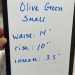 The Comfy  Twill Shorts Cotton Spandex Olive Green Elastic Drawstring Womens S Knit Photo 8