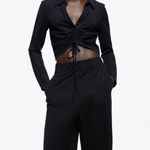 ZARA Ruched Long Sleeved Top Photo 0