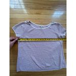 Talbots  red and white striped boat neck knit short sleeve‎ top women's medium Photo 2