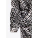 ZARA  Satin Effect Plaid Long Sleeve Mini Dress Photo 3