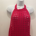 Active USA 2/$30 crochet granny knit pink backless cut out halter style L Photo 1