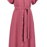 Bishop and Young NWT Bishop +‎ Young Aston Midi Shirt Dress Size Small Pink Mauve Photo 0