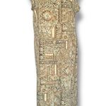 Vintage 90s Maxi Dress Brown Geometric Print Sleeveless Tie Back Scoop Neck Plus Black Size 16 Photo 9