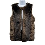Forever 21 Faux Fur Brown Sleeveless Vest Medium Photo 3