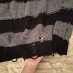 ZARA Striped Black and Gray Women's Sweater Photo 5